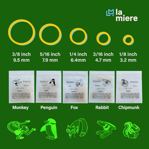 5000/Box 3.5 Oz, 1/4'' Orthodontic Elastics Dental Rubber Bands Black Fox 1/4'' Light, Box