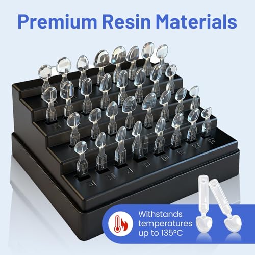 Wokyo Teeth Dental Veneers Mould Kit Light Dental Composite Resin Teeth, 32 Pcs Different Shapes Available, Heat Resistant