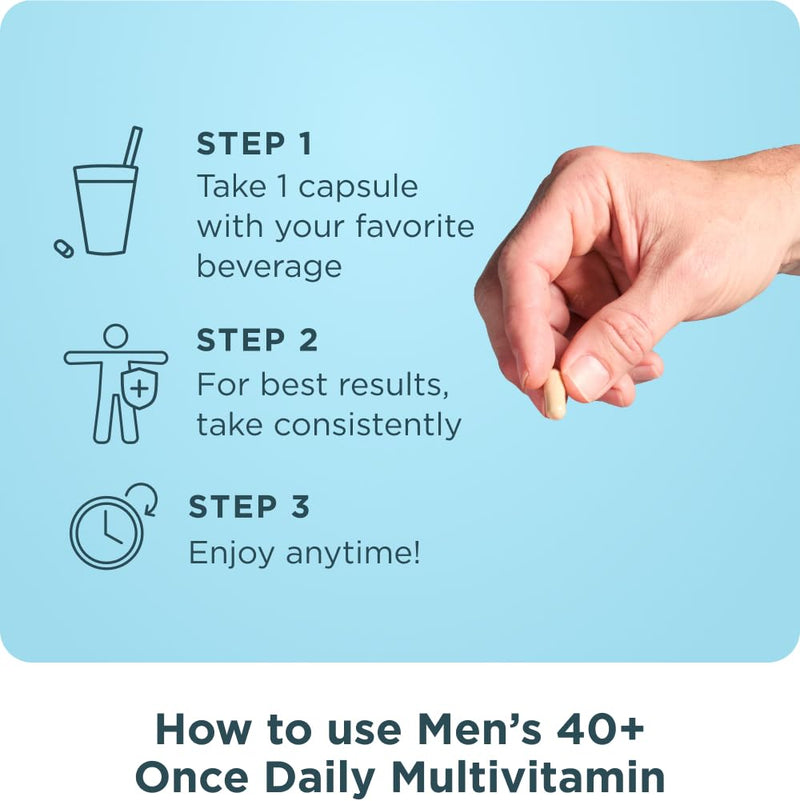 Ancient Nutrition Methylated Multivitamin for Men 40+, Once Daily Men's Once Daily 30 Count