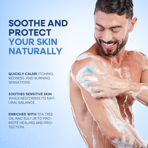 Hermon Antifungal Soap with Tea Tree Oil: Antifungal Bar Soothing Care & Relief of Itchy for Ringworm Jock Itch Athletes Foot - Body & Face Wash (1-Pack (2 Bars Original Tea Tree)) 1-Pack (2 Bars Original Tea Tree)