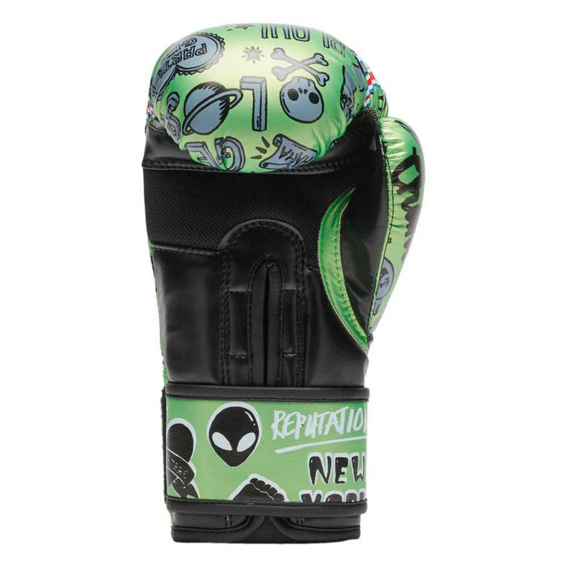 Leone 1947, Flames Boxing Gloves 06oz. GN407J green 6OZ