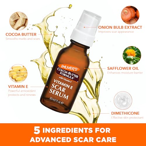 Palmer's Cocoa Butter Scar Serum with Vitamin E, Fragrance Free (1 Oz)