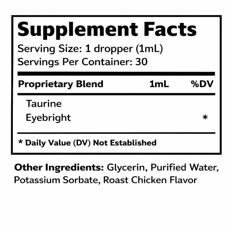Taurine for Cats - Taurine Supplement for Cats - Supports Healthy Vision, Heart, Immune System, & Much More - Cat Heart Supplement - 1 fl oz - Roast Chicken Flavor - 2 Pack