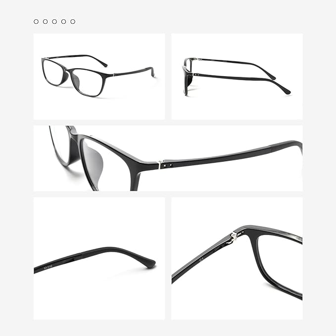 [MIDI Midi] Men's Glasses, Stylish "Wellington Glasses" (m316sc1) with Left and Right Different Lenses, Thin Aspherical Lenses, Blue Light Cut Option Lenses, Case & Cleaning Cloth Included - BeesActive Australia