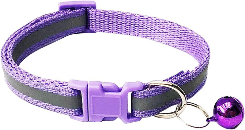 Cat Collar with Bell 2-Pack. Also use as Dog Collars for Small Dogs. Best Used as a Small Dog Collar. Color (Purple) Purple - BeesActive Australia