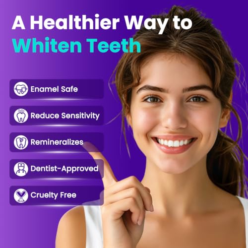MySmile Teeth Whitening Strips 21 Treatments, Hydroxyapatite-Infused White Strips for Sensitive Teeth, Teeth Whitener with Enamel-Safe Formula, Non-Slip, Residue-Free Whitening Kit, Mint 42 Count (Pack of 1)