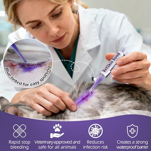 1 Pack 1ml Veterinary Surgical Skin Glue with 10 Applicators 1 1 ml