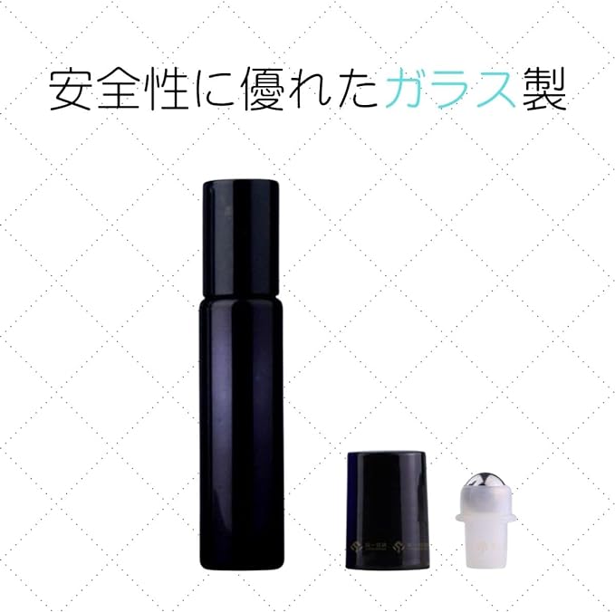 Atomizer Roll On Roll On Bottle, Blackout Bottle, Perfume, Aroma, Portable Refill Container, Black, 0.3 fl oz (10 ml), pokapokaya (1 Black) - BeesActive Australia