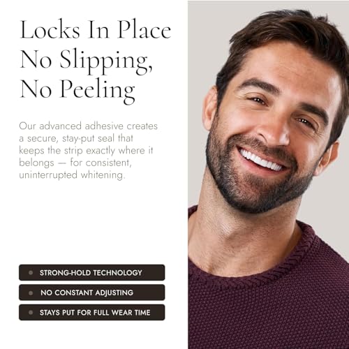 Sheer White! Teeth Whitening Strips – Professional Strength Formula Whitens Up to 5 Shades in 5 Days, Invisible No Slip Strips Mold to Teeth, Enamel Safe Formula, Whiten Anytime - Anywhere!