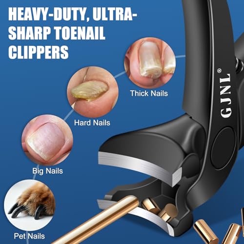 2026 Toenail Clippers for Seniors Thick Toenails with Long Handle Black