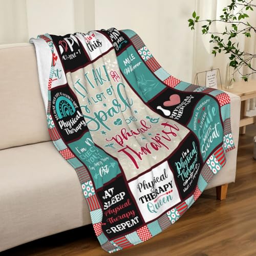 Physical Therapist Gifts, Physical Therapist Gifts for Women, Best Gifts for Physical Therapists, Gifts for Physical Therapists, Physical Gifts for Therapist Throw Blanket 60"X 50" 50" X 60" Green-physical Therapist