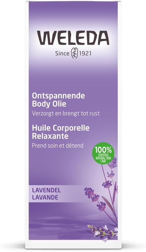 Weleda Lavender Oil, 3.4 fl oz (100 ml), Relaxing Time, Whole Body Treatment Oil, Elegant Lavender Scent, Naturally Derived Ingredients, Organic - BeesActive Australia