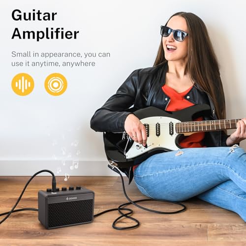 Donner Mini Electric Guitar Amp DA-10, 5W Portable Small Guitar Amplifier Black