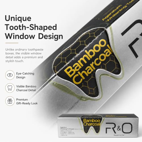 Bamboo Charcoal Whitening Toothpaste, Hydroxyapatite Mint, 3 Pack 3pc