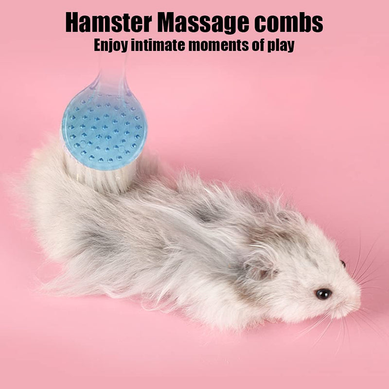 2 Pack Hedgehog Bath Brush, Guinea Pig Massage Combs, Cleaning Supplies, fit Hamster, Ferrets, Rats, Chinchilla - Blue - BeesActive Australia
