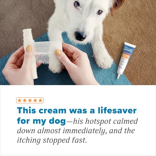 TropiClean HomeVet Medicated Cream, Hot Spot Treatment for Dogs, 1oz 1oz Cream