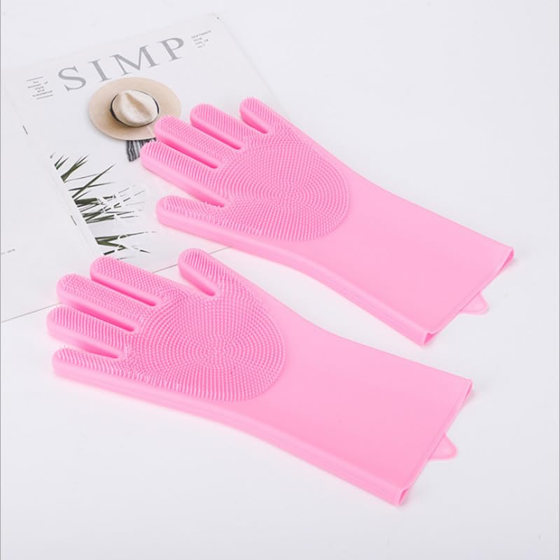 2 pairs of pet bathing gloves, dog and cat bathing gloves, bathing massage, thickening, scratch protection and bite prevention - BeesActive Australia
