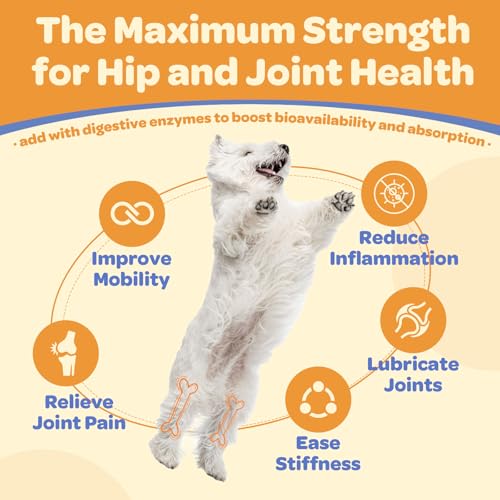 Omega 3 Fish Oil for Dogs, Glucosamine for Dogs 180 Counts