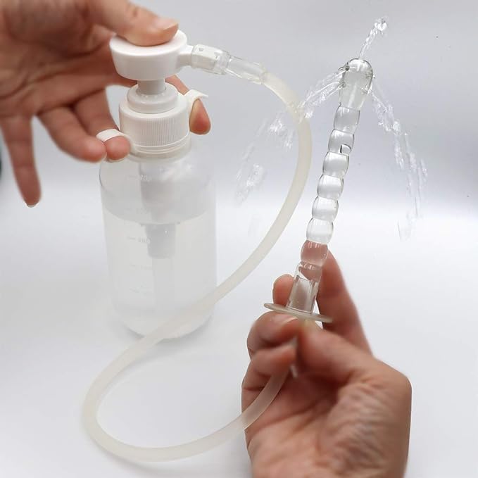 RARENESS Cleansing Pump, 10.1 fl oz (300 ml) (1 60 cm tube, 3 replacement heads, storage drawstring bag), Multi-purpose cleaning device, manual pump type, delicate zone care - BeesActive Australia