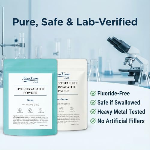 Nano Hydroxyapatite Powder – Ultra-Fine Tooth Powder for Deep Enamel Support & Sensitivity – Fluoride-Free DIY Ingredient (100g) Nano 100g