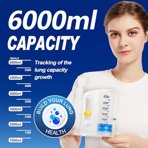 Breathing Exercise Device for Lungs, Lung Exerciser Device – Deep Breathing Trainer for Respiratory Health & Recovery Transparent-green