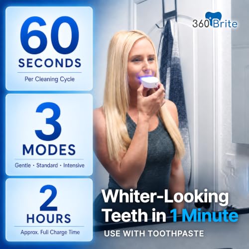 360 Brite U-Shaped Sonic Glow Brush for Adults Full Mouth Toothbrush