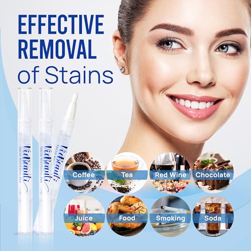 VieBeauti Ultimate Teeth Whitening Bundle - LED Whitening Kit and Whitening Pen Set, 35% Carbamide Peroxide, 5X LED Light, Mint Flavor, Effective, Painless, Travel-Friendly, Professional Results at Ho