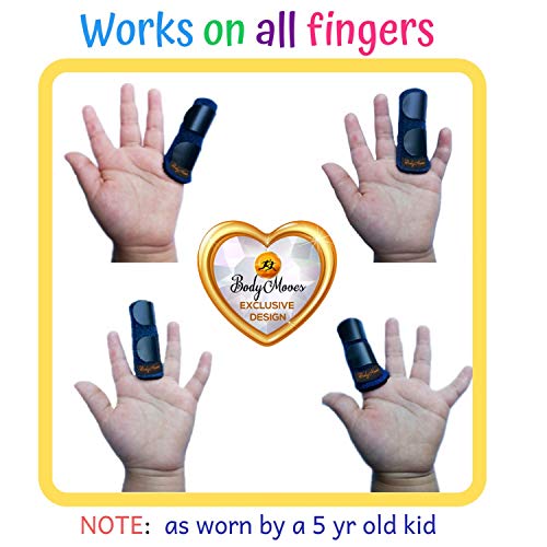 BodyMoves Finger Splint for Teens and little Pinky Trigger Finger Mallet Finger Broken Finger Post Operative Finger Brace stabilizer Tenosynovitis(Aqua Blue) Aqua Blue 2 pc