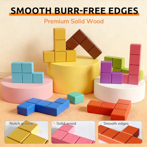 Wooden Tile Matching Game for Seniors with Dementia, 40 Patterns