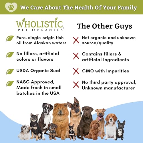 Wholistic Pet Organics Canine Complete & Salmon Oil - Dog Vitamins with Wild Alaskan Salmon Oil for Immune System, Skin, Coat & Overall Health - 1 lb Each