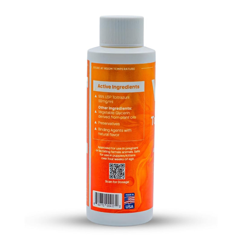 Toltrazuril 5.0% for Horses, Dogs, Cats, 120mL/4 Ounce, for Non-Food Chain Animals