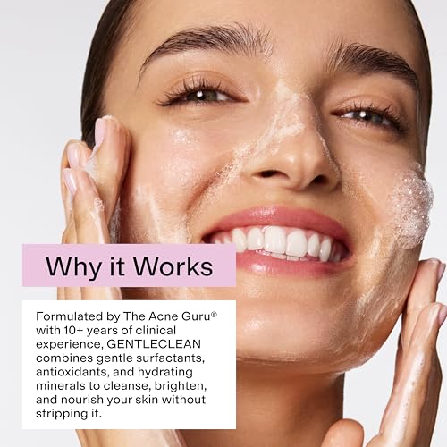 CLEARSTEM - GENTLECLEAN Vitamin C Infused Calming Wash - Facial Cleanser, Makeup Remover - Goldenseal + Green Tea - Facial Skin Care Products - Gluten Free, Cruelty Free - 6 fl oz / 180ml 6 Fl Oz (Pack of 1)