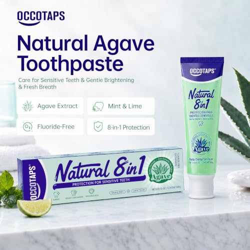 Natural Agave Toothpaste, Fluoride-Free, Sensitive Teeth, 2 Pack 3.53 Fl Oz (Pack of 2)