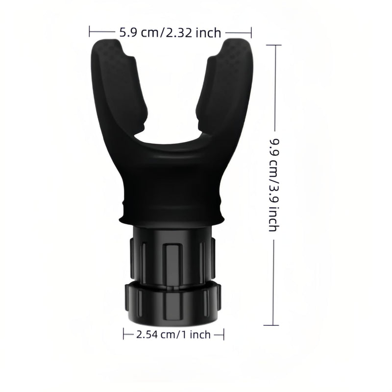 Portable Lung Capacity & Ab Trainer - Adjustable Resistance Breathing Exerciser for Core Strength, Swimming, Martial Arts | Medical-Grade Silicone, Compact Design with Flow Control Valve Black