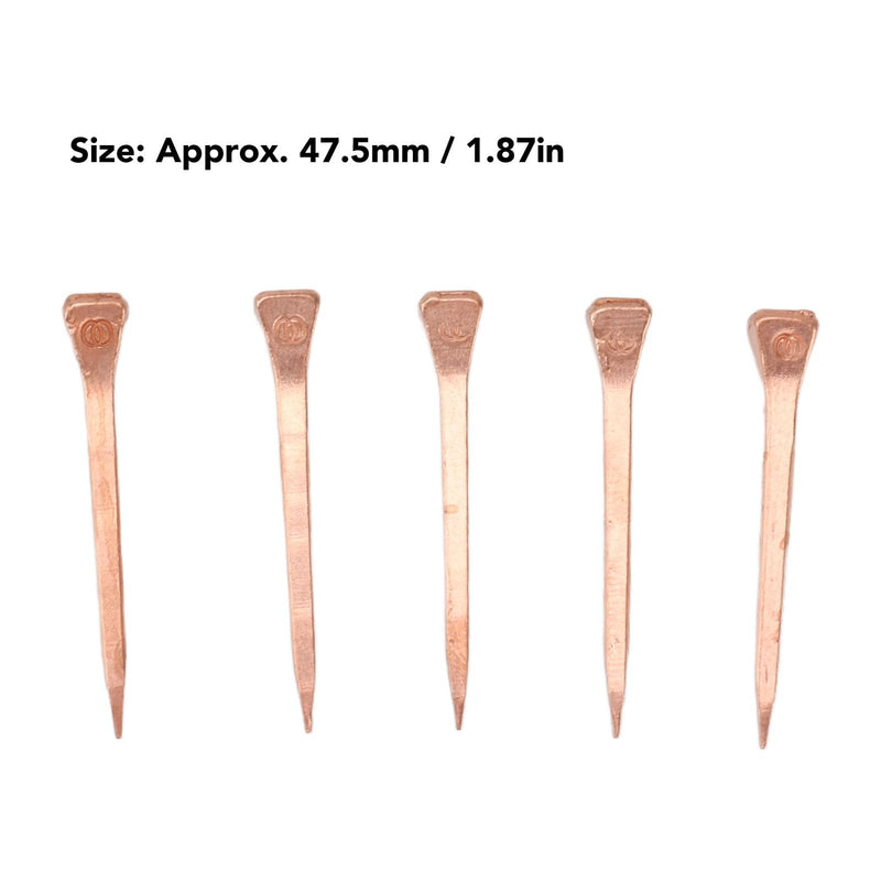 250Pcs Horseshoe Nails, Solid Pure Copper Equestrian Riding Equipment Horseshoe Tools for Horse Racing Training (47.5mm E4) 47.5mm E4 - BeesActive Australia