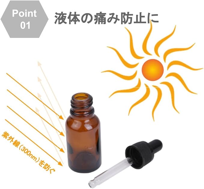 Chocople Light Filtering Jar with Dropper Essential Oil Aroma Oil Refill Storage Glass Brown with Funnel Set of 20 (30ml) -  Australia