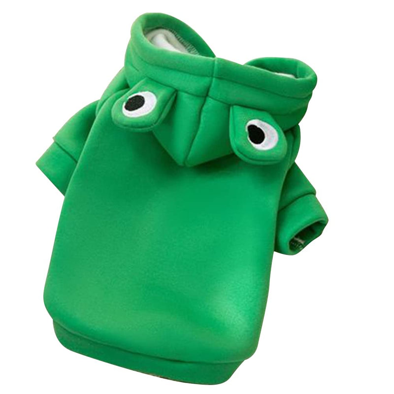 Hoodies Funny Costume for Cat and Puppy Cute Frog Cosplay Clothes for Pets Soft Knitwear (Green Frog, L Pet Weight:8.8~12.1Lbs) Green Frog - BeesActive Australia