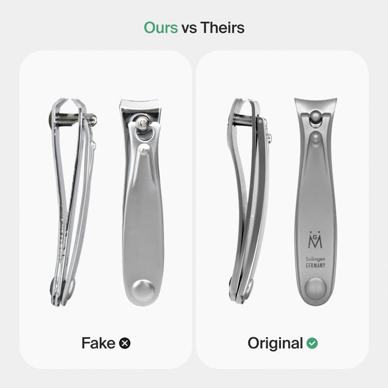 GERMANIKURE Professional Large Nail Clipper (8 cm) - FINOX Surgical Stainless Steel Manicure and Pedicure Tools in Leather Case- Ethically Made in Solingen Germany - 4712 - Travel Size Nail Care Large (8 cm)