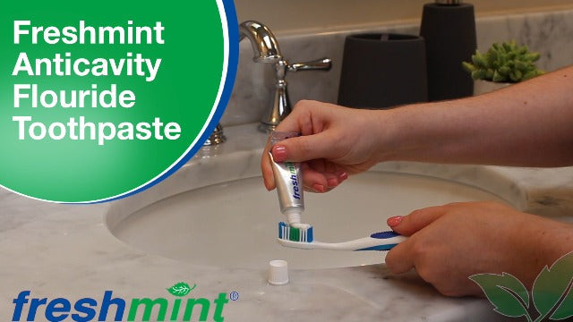 Freshmint 0.6 oz. Anticavity Fluoride Toothpaste, 144 Tubes, Laminated Tube, Tubes do not Have Individual Boxes for Extra Savings, Travel Size