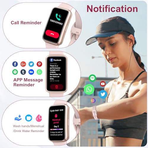 Fitness Tracker,Smart Watch with 24/7 Heart Rate Blood Oxygen Sleep Monitor,1.47" HD Touchsreen with Step & Calorie Counter 100+ Sport Modes Health Activity Trackers for Men and Women (Pink) Pink