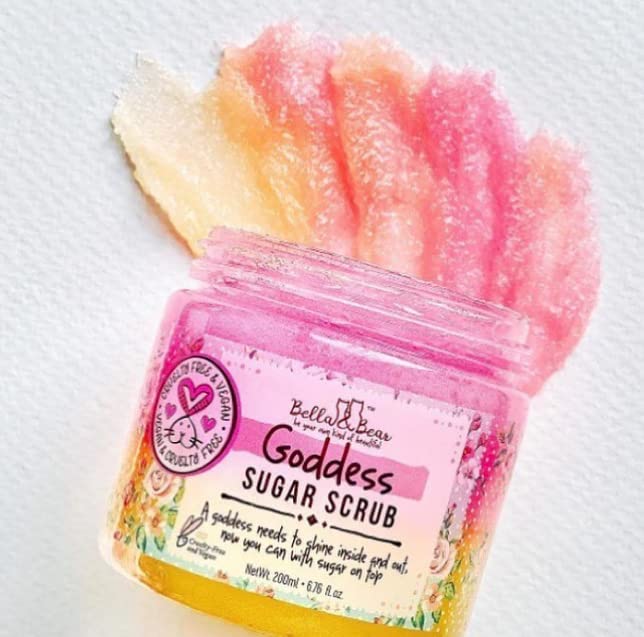Bella and Bear Goddess Sugar Scrub, No Parabens, New Fragrance, Cruelty-Free, Vegan-Friendly Exfoliating, 6.7oz 6.76 Ounce (Pack of 1) - BeesActive Australia