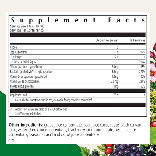 Floradix Floravital Liquid Iron Supplement, Vegan, Gluten-Free, 8.5 Fl Oz Unflavored 8.5 Fl Oz (Pack of 1)