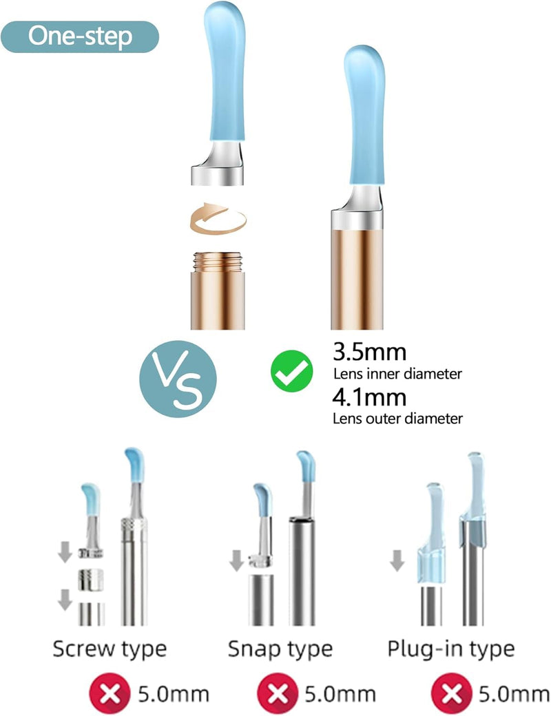 Premium Silicone Ear Cleaning Tips – 8-Piece Replacement Set for Bebird Ear Endoscopes | Spiral, Scoop & Brush Attachments with Travel Case - BeesActive Australia