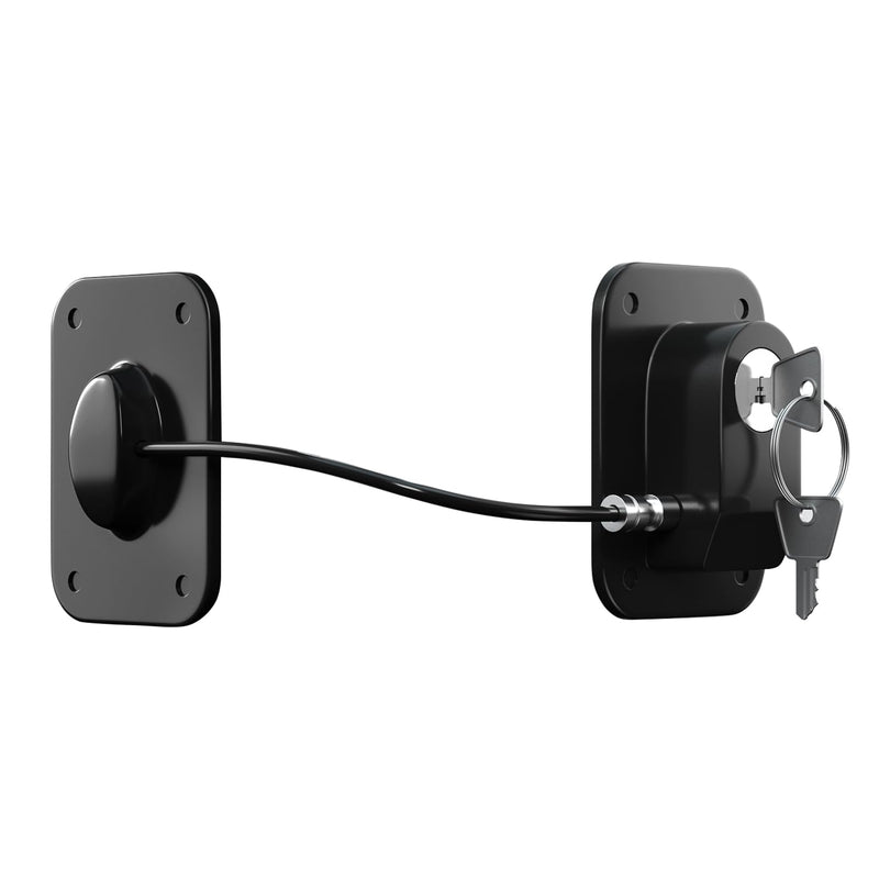 Refrigerator Lock 2 Packs, Fridge Lock with Silicone Wire Protection Fridge Locks for Kids Easy to Use and Install Cabinet Locks with Key, Black - BeesActive Australia