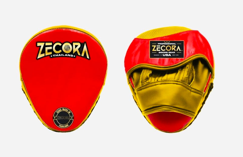 Boxing Pads Curved Focus Mitts, Microfiber Leather, Hook and jab Training Pads, Adjustable Strap Ventilated, MMA Muay Thai Kickboxing Coaching Gear Martial Arts