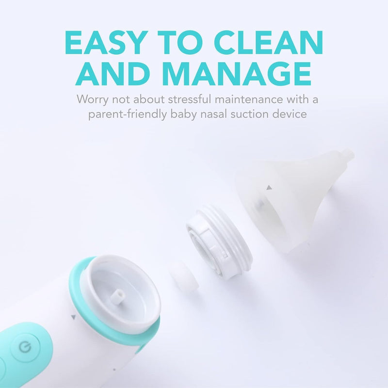 Electric Baby Nasal Aspirator - Nose Sucker Machine for Newborn Infants Toddlers Kids Adults - Automatic Booger Snot Vacuum Cleaner with Adjustable Suction Levels for Mucus Removal - BeesActive Australia