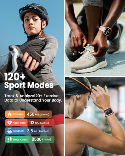 Smart Watch for Women for iPhone Android:1.85" Smartwatch Fitness Tracker Pinksand 1.85