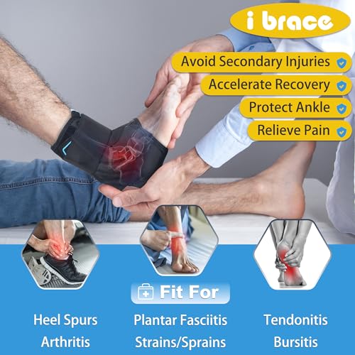 Ankle Brace, Lace Up Adjustable Support, Ankle Stabilizer for Running, Basketball, Injury Recovery, Sprain, Suitable for Men and Women, Black, Single Small