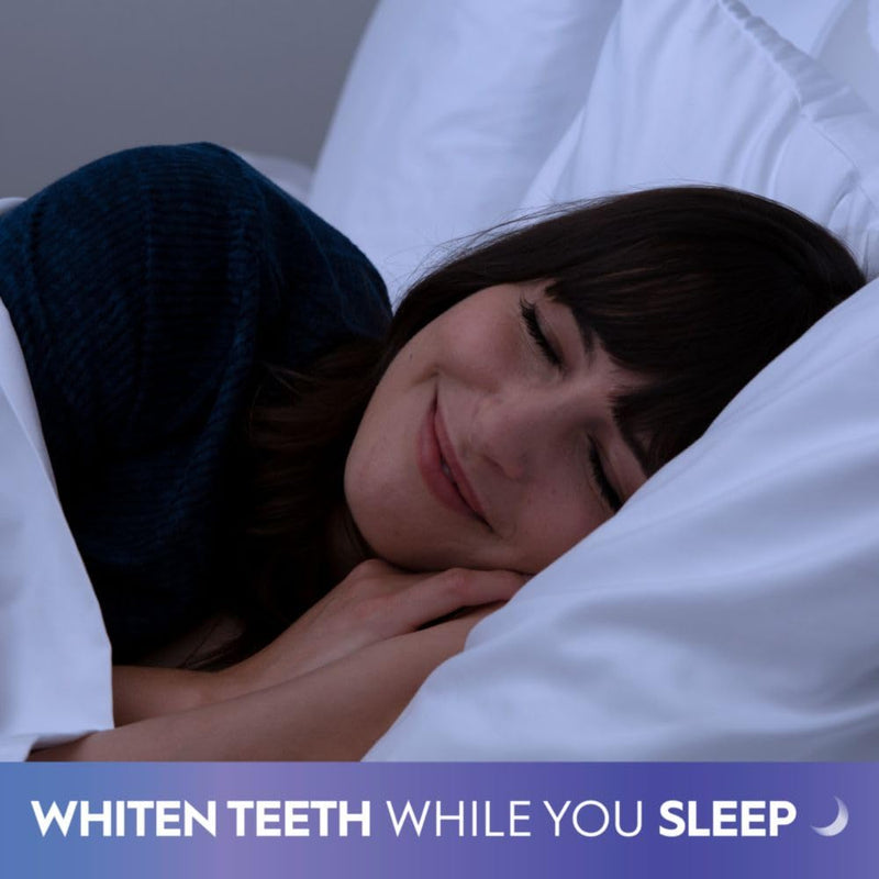 Crest Whitening Emulsions Leave-On Teeth Whitening Gel Kit + Overnight Freshness with Wand Applicator and Stand, Apply & Sleep, 0.88 Oz - BeesActive Australia