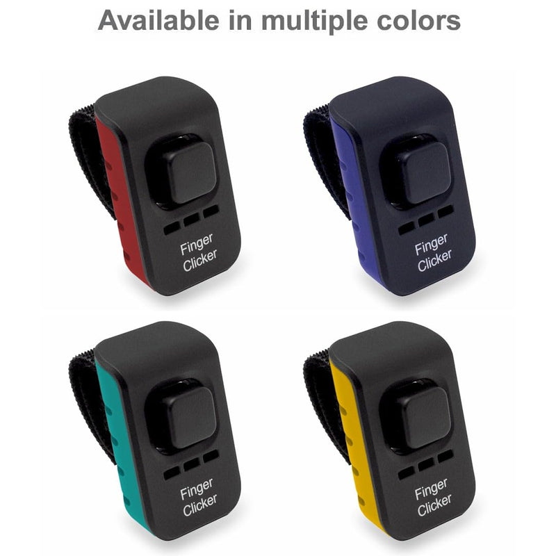 Educator Dog Training Finger Clicker with Audible Sound for Positive Reinforcement, Behavior and Obedience Pet Trainer, Teal - BeesActive Australia